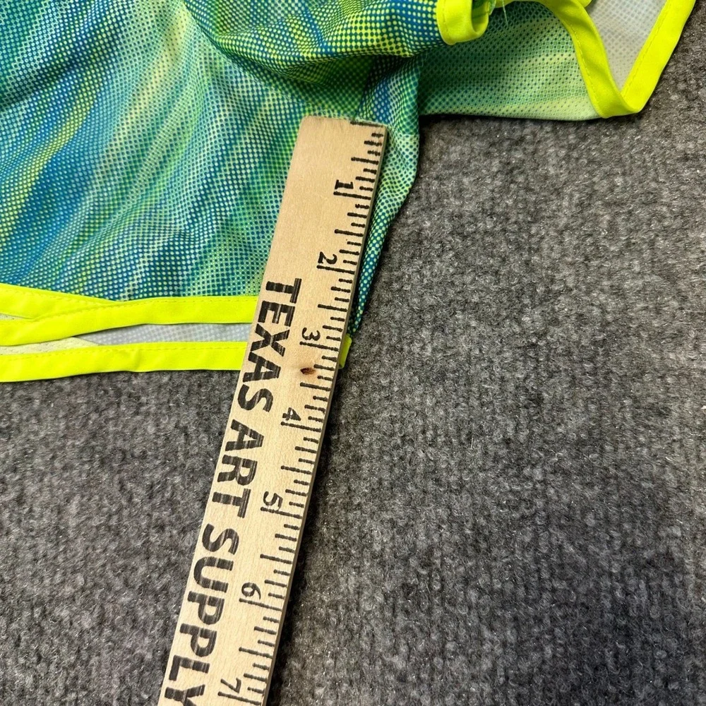 Nike Athletic Shorts Womens XS Green Yellow Abstract Dri-Fit Running Mesh Liner